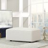 Modern Off-White Sand Ottoman - Node