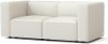 Modern Off-White Sand Loveseat - Node