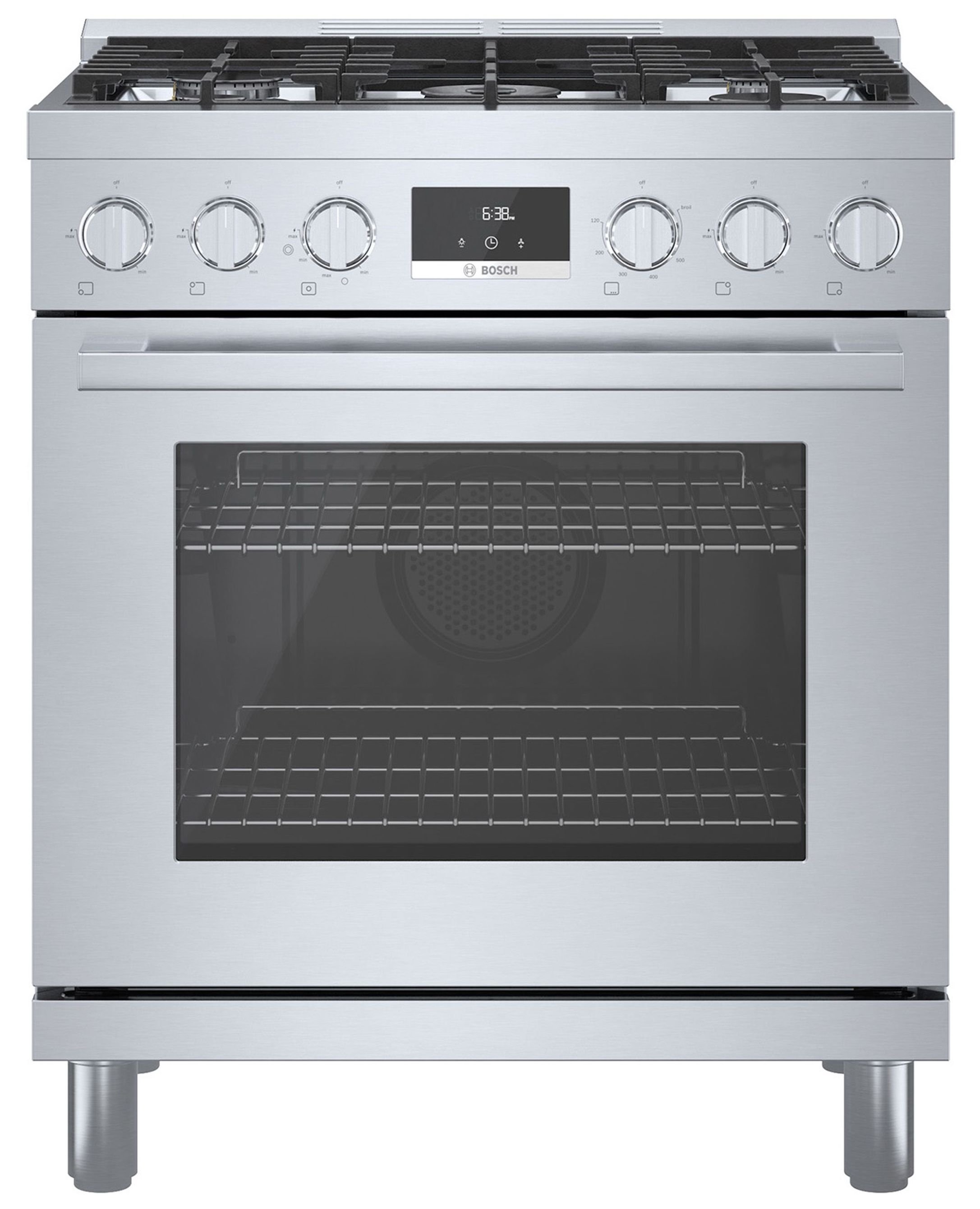 HGS8055UC Bosch 30 Inch 800 Freestanding Gas Range - 3.6 cu. ft., Stainless Steel-1