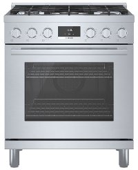 HGS8055UC Bosch 30 Inch 800 Freestanding Gas Range - 3.6 cu. ft., Stainless Steel