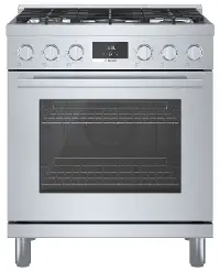 HGS8055UC Bosch 30 Inch 800 Freestanding Gas Range - 3.6 cu. ft., Stainless Steel