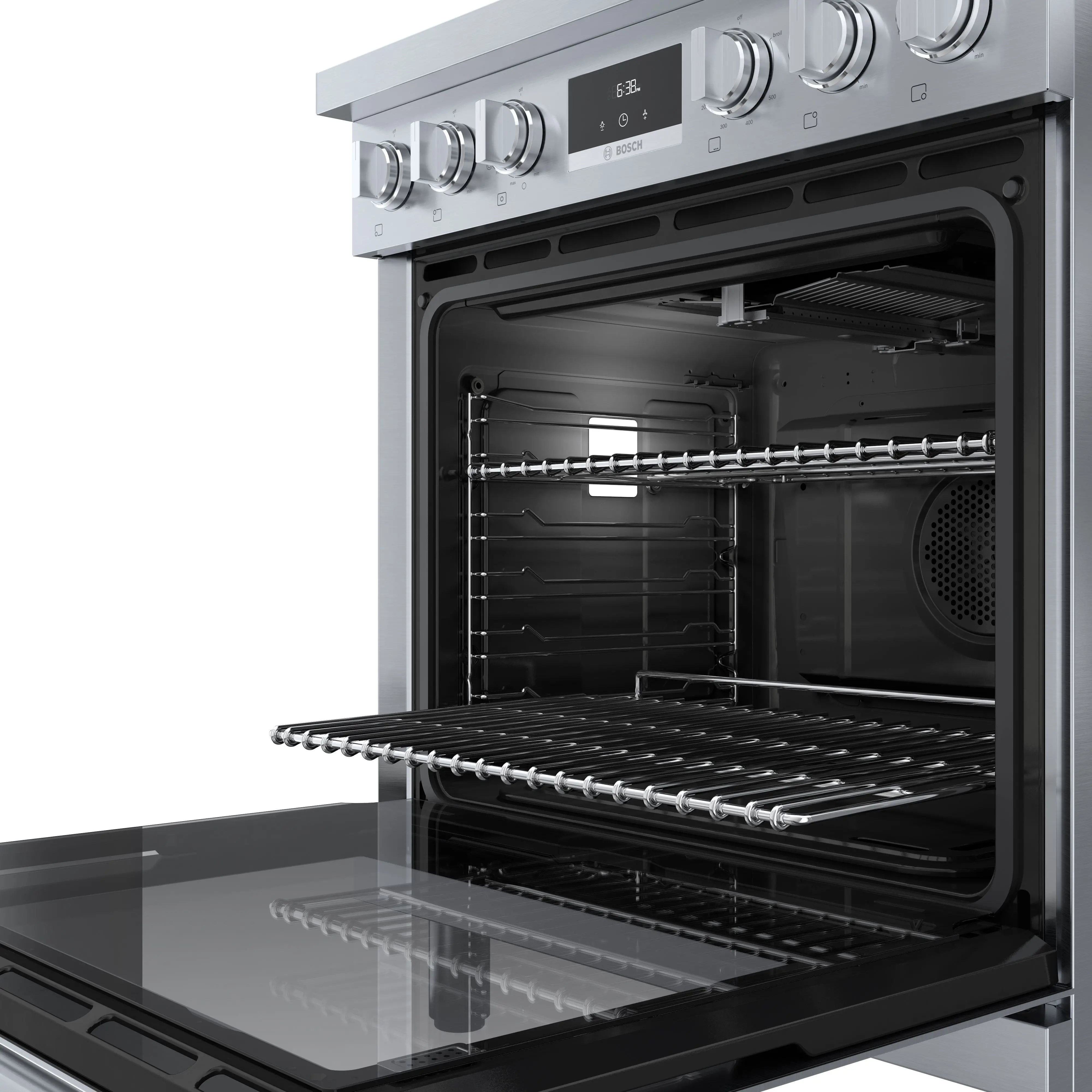 HGS8055UC Bosch 30 Inch 800 Freestanding Gas Range - 3.6 cu. ft., Stainless Steel-3