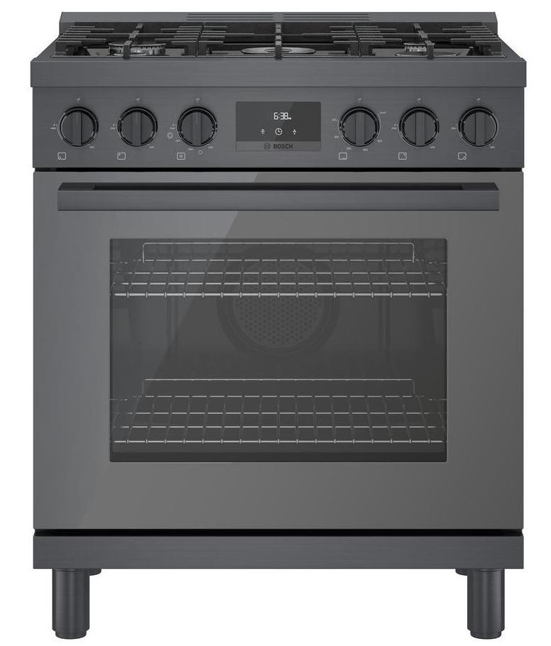 HGS8045UC Bosch 30 Inch 800 Freestanding Gas Range - 3.6 cu. ft., Black Stainless Steel-1