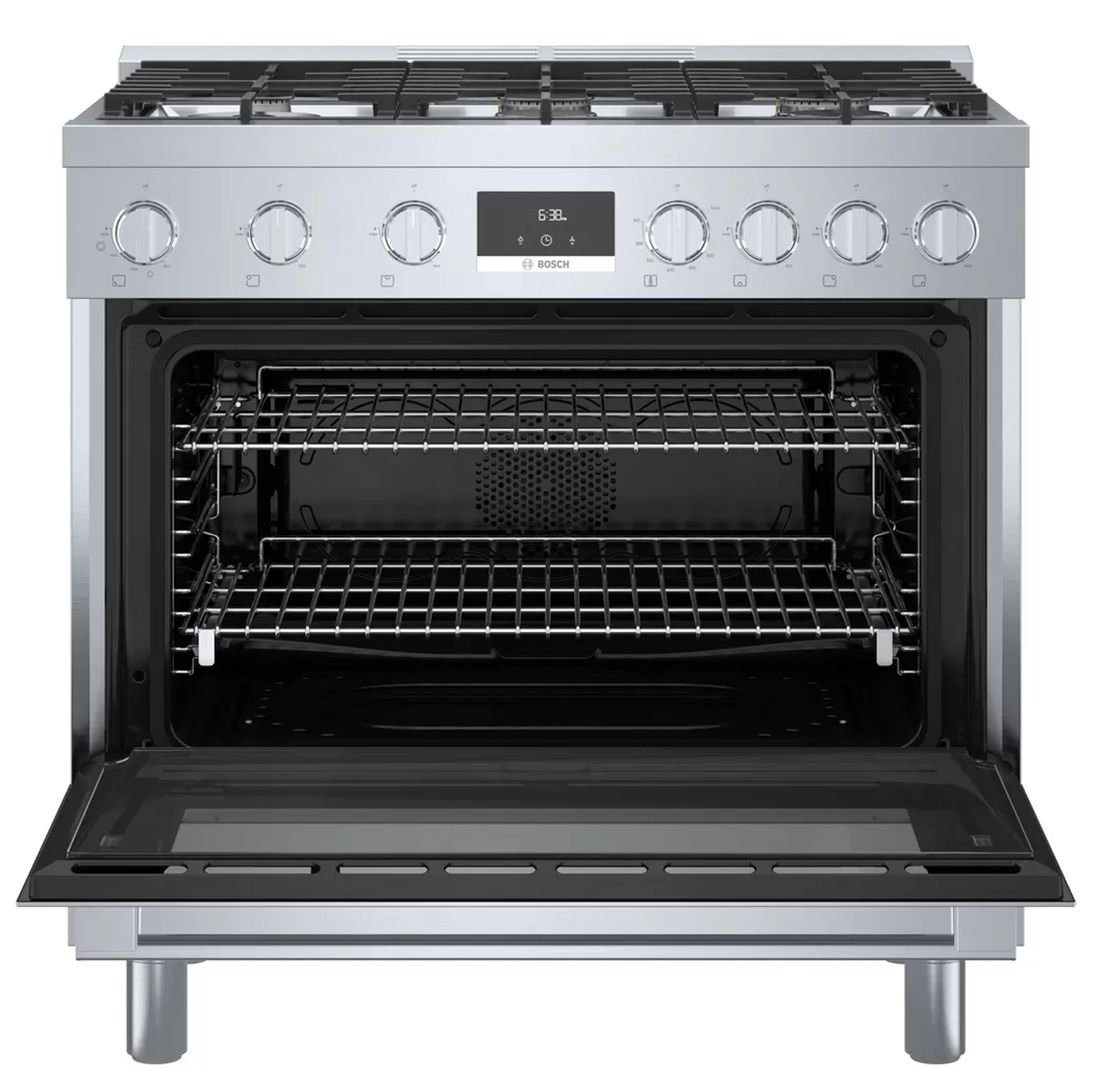 HGS8655UC Bosch 800 Freestanding Gas Range - 36 Inch, Stainless Steel-3