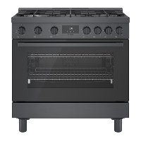 HGS8645UC Bosch 800 Freestanding Gas Range - 36 Inch, Black Stainless Steel