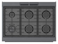 HGS8645UC Bosch 800 Freestanding Gas Range - 36 Inch, Black Stainless Steel-2