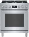 HDS8055U Bosch 800 3.9 cu ft Dual Fuel Range - Stainless Steel