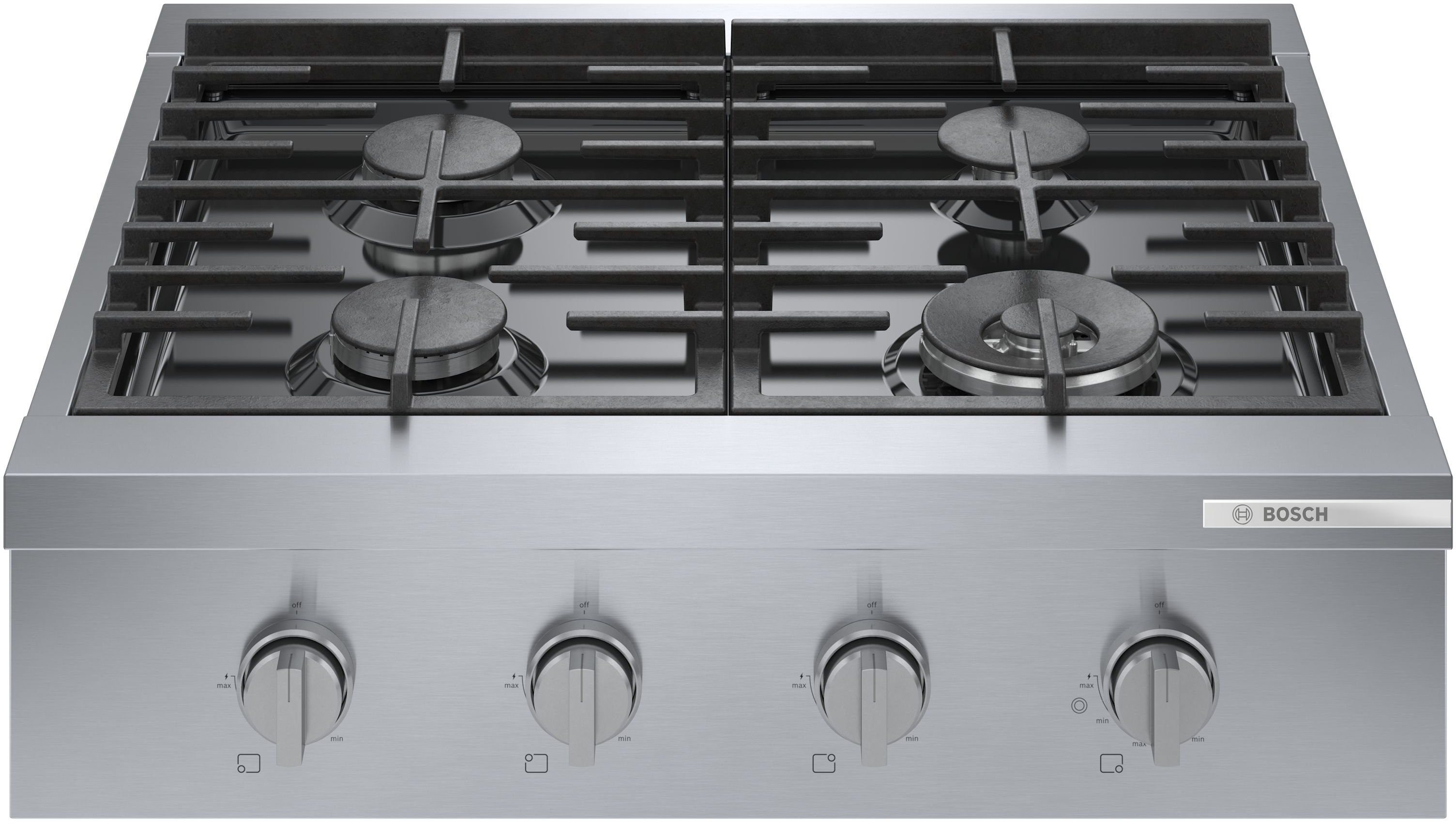 RGM8058UC Bosch 800 Series 30 Inch Gas Rangetop - Stainless Steel-1