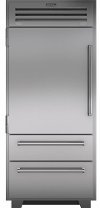PRO3650-LH Sub-Zero 36 Inch Professional Bottom Freezer Refrigerator - Left Hinge