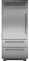 PRO3650/LH Sub-Zero 36 Inch Professional Bottom Freezer Refrigerator - Left Hinge