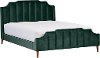 KIT Jade Green Queen Upholstered Bed - Modern Eclectic