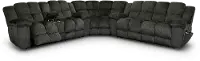3 Piece Platinum Gray Power Reclining Sectional - Elton