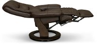 Kona Brown Leather Swivel Recliner - Flip-Up-3