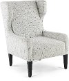 Contemporary Ivory White Accent Chair - Pia