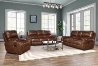 Cognac Brown Swivel Recliner - Garrison-3