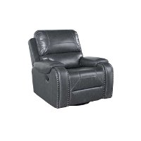 Garrison Charcoal Gray Swivel Recliner