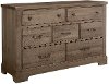 12-002 Rustic Contemporary Stone Gray Dresser - Rustic Trail