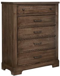 170-115 Rustic Mink Brown Chest of Drawers - Rustic Trail