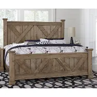 Rustic Trail Stone Gray King Size Bed