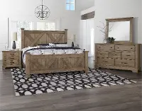 Rustic Trail Stone Gray 4 Piece King Bedroom Set