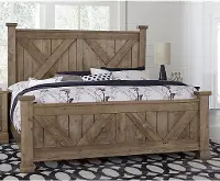 Rustic Trail Stone Gray Queen Bed