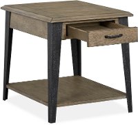 Industrial White Oak and Metal End Table - Butler-2