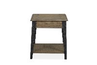Industrial White Oak and Metal End Table - Butler-3
