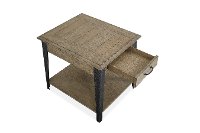 Industrial White Oak and Metal End Table - Butler-4
