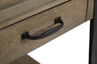 Industrial White Oak and Metal End Table - Butler-7