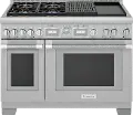 PRD484WCGU Thermador Dual Fuel Pro Grand Smart Range with Double Oven - 48 Inch, Stainless Steel