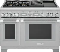 PRD484WCGU Thermador Dual Fuel Pro Grand Smart Range with Double Oven - 48 Inch, Stainless Steel