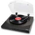 IT94BK BLACK WIRELSS TURNTABLE W/SOUNDBAR BUILT IN Premier LP Wireless Turntable with Built-In Soundbar