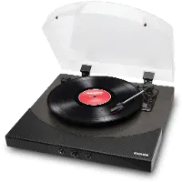 IT94BK BLACK WIRELSS TURNTABLE W/SOUNDBAR BUILT IN Premier LP Wireless Turntable with Built-In Soundbar