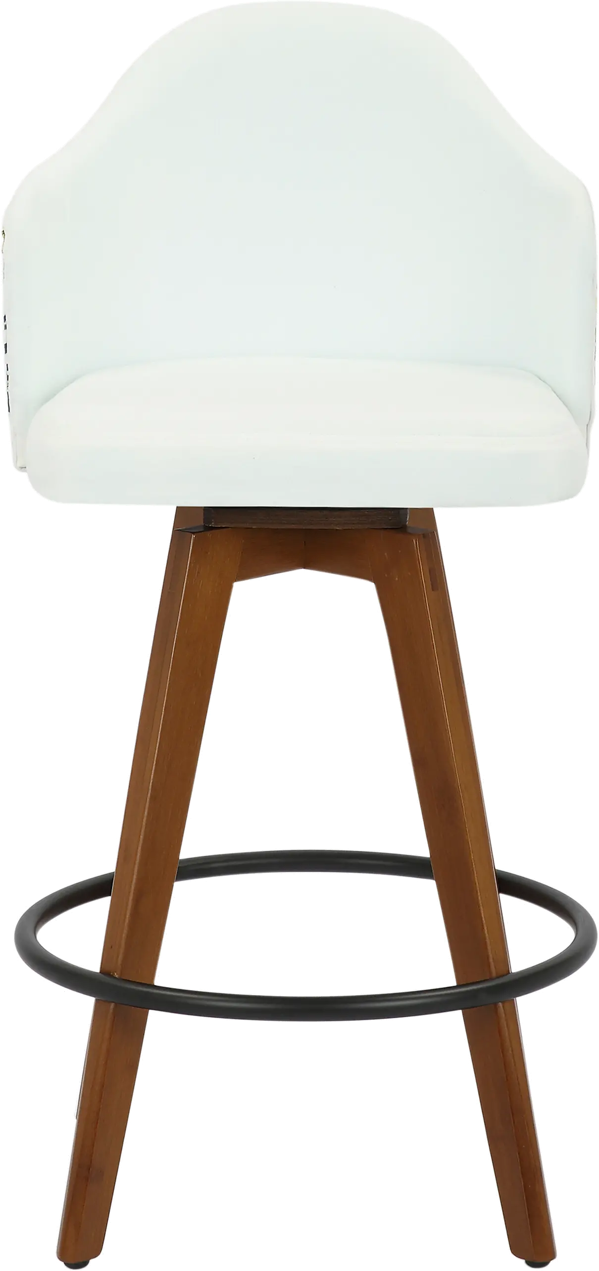 B26-AHOY FLORAL WLW Contemporary White and Floral Swivel Counter Height Stool - Ahoy-3