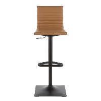 BS-MASTER BKCAM Contemporary Black and Camel Brown Adjustable Swivel Bar Stool - Masters-2