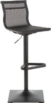 BS-MIRAGE BKBK Contemporary Black Adjustable Bar Stool - Mirage