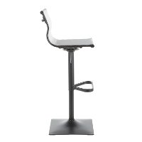BS-MIRAGE BKSV Contemporary Gray and Black Adjustable Bar Stool - Mirage-2