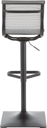 BS-MIRAGE BKSV Contemporary Gray and Black Adjustable Bar Stool - Mirage-3