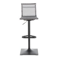 BS-MIRAGE BKSV Contemporary Gray and Black Adjustable Bar Stool - Mirage-4