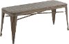 BC-OR BKLS ANE Industrial Brown Metal Dining Room Bench - Oregon