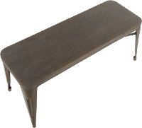 BC-OR BKLS ANE Industrial Brown Metal Dining Room Bench - Oregon-5