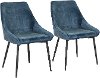 CH-DIANA BKVBU2 Contemporary Blue Velvet Dining Room Chair ( Set of 2) - Diana