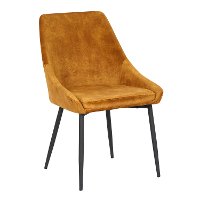 CH-DIANA BKVY2 Contemporary Golden Yellow Velvet Dining Room Chair ( Set of 2) - Diana-3