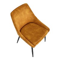 CH-DIANA BKVY2 Contemporary Golden Yellow Velvet Dining Room Chair ( Set of 2) - Diana-6