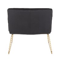 CHR-CASPER AUVBK Contemporary Black Velvet Accent Chair with Gold Metal - Casper-3