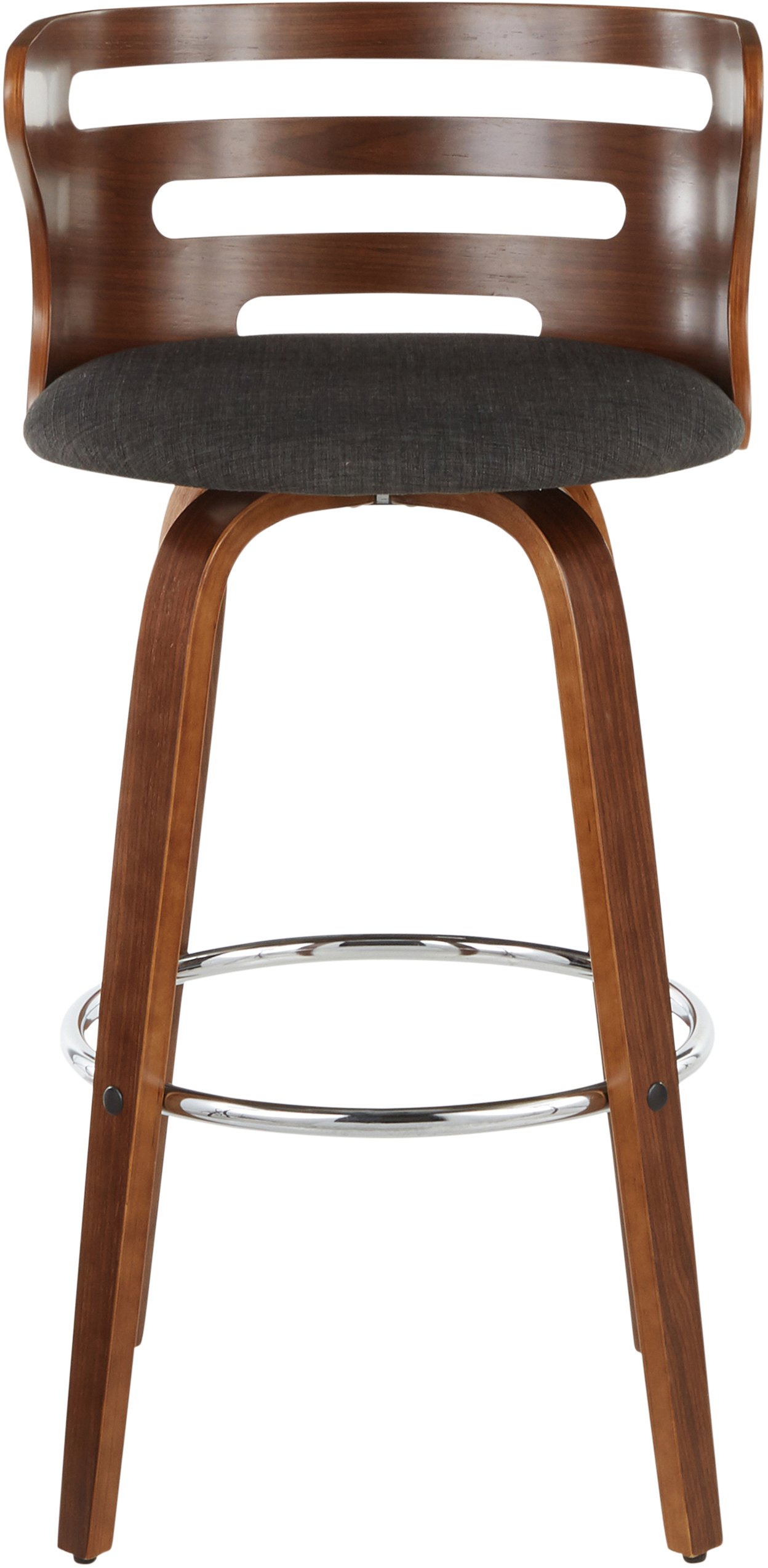 B30-COSNIR WLCHAR2 Modern Brown and Gray Swivel Bar Stool (Set of 2) - Cosini-2