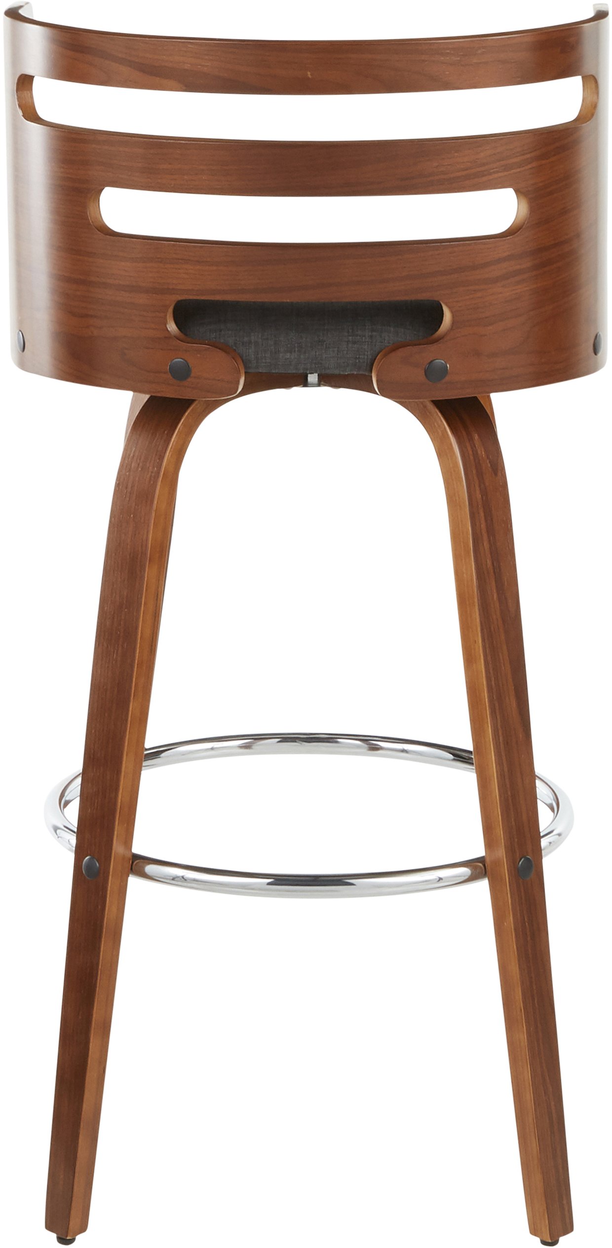 B30-COSNIR WLCHAR2 Modern Brown and Gray Swivel Bar Stool (Set of 2) - Cosini-4