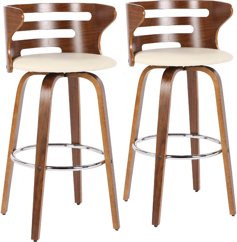 cream swivel bar stools