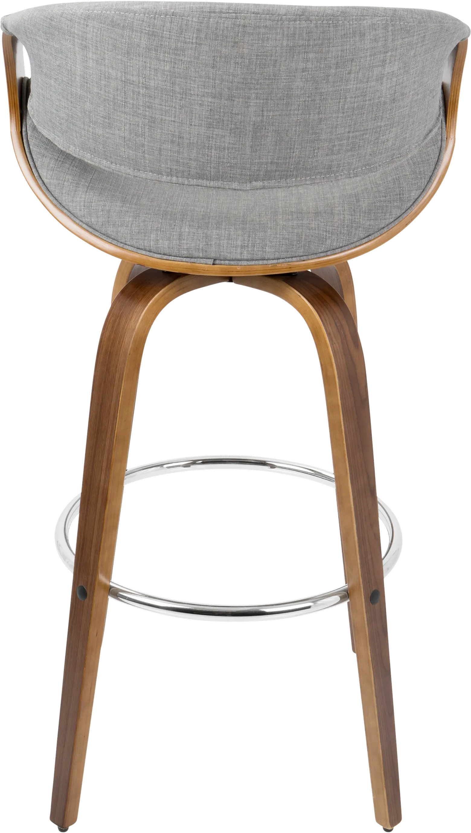 B30-CRVNIR WLGY2 Mid Century Light Gray Swivel Bar Stool (Set of 2) - Curvo-4