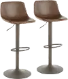 BS-DUKE ANBN2 Industrial Metal Adjustable Height Swivel Bar Stool (Set of 2) - Duke